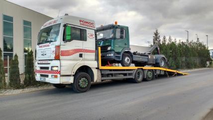 Holowanie ciężarowe, pomoc drogowa tir, transport