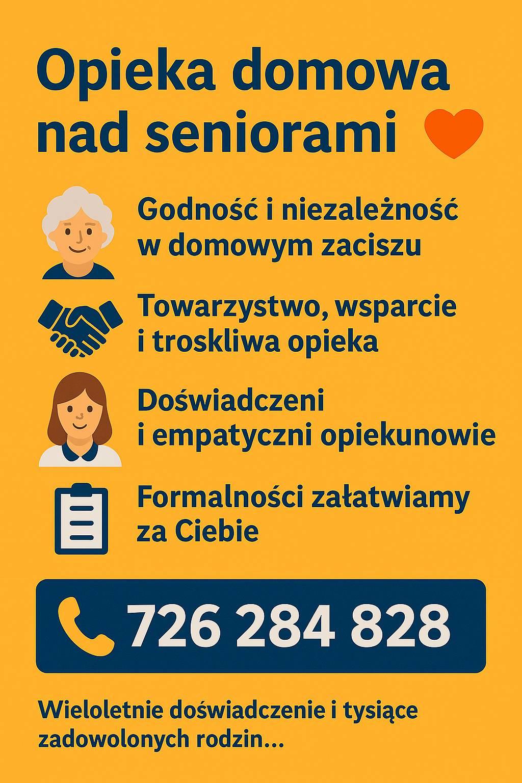 Opieka domowa nad seniorami -  całodobowe wsparcie