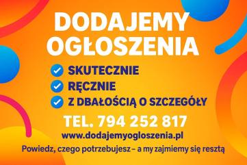 Publikacja ogłoszeń - lokalnie, ogólnopolsko 