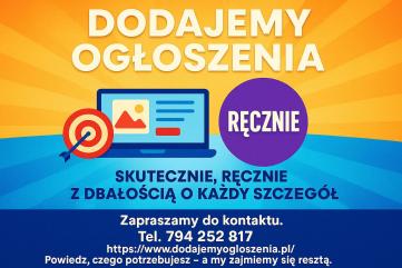 Publikacja ogłoszeń - lokalnie, ogólnopolsko 