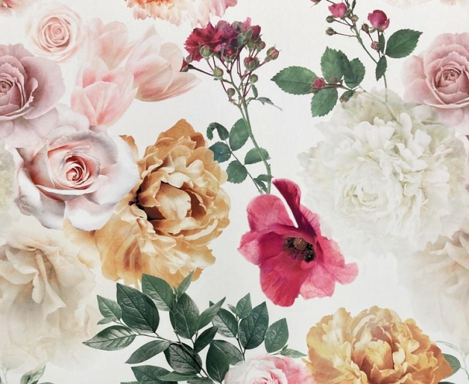 Róże, D-140, tkanina tapicerska, dekoracyjna